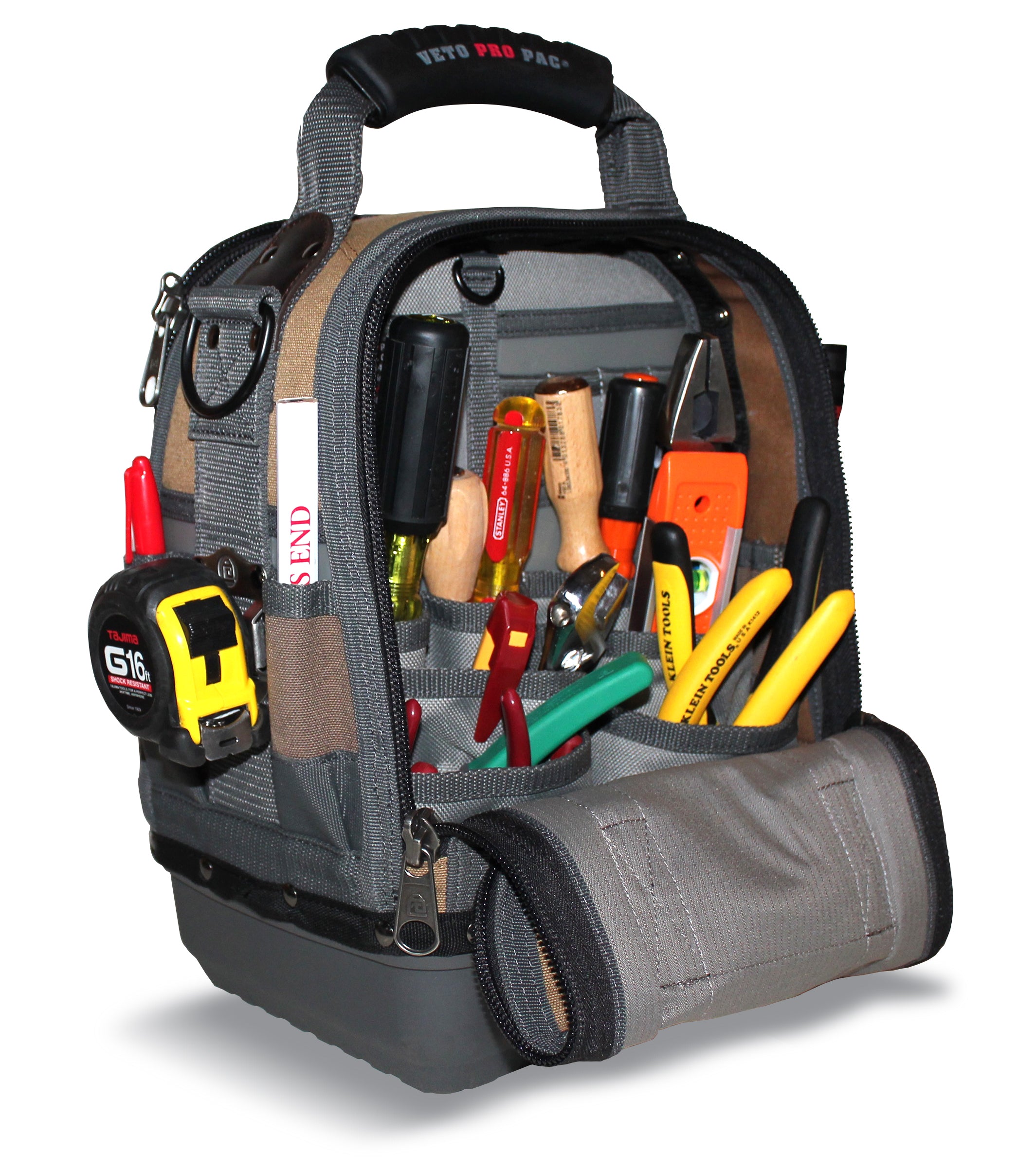 Veto Pro Pac MB-MCT - Rubber Base Tool Bag, Non-marking TPR rubber base