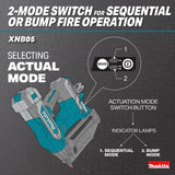 Makita XNB05Z 18V LXT® Lithium‑Ion Brushless Cordless 2‑1/2” Straight Finish Nailer, 16 Ga., Tool Only