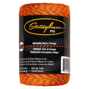 US Tape 35491 #18 Nylon Replacement Roll BRAIDED BLACK/ORANGE 500' - image 2