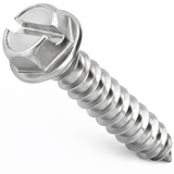 #8 x 3" Hex Washer Head Slotted Sheet Metal Screw Zinc Plated