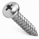 #14 x 2 1/2" Sheet Metal Screws Stainless Steel Pan Head Phillips Drive