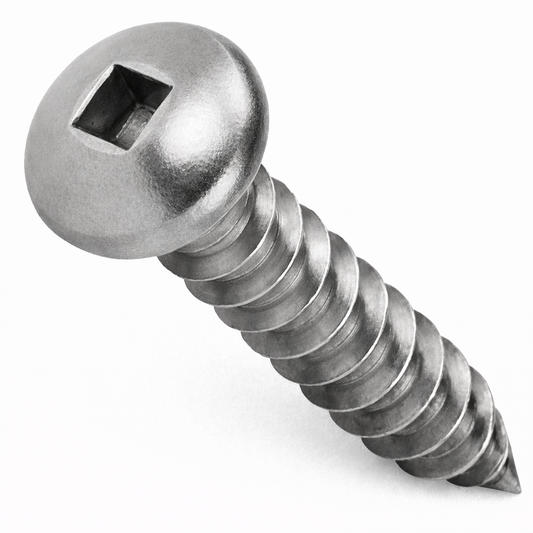 #8 x 3/4" Sheet Metal Screws Stainless Steel Pan Head Square Drive
