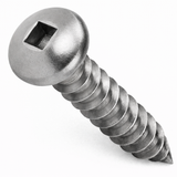 #8 x 3/4" Sheet Metal Screws Stainless Steel Pan Head Square Drive