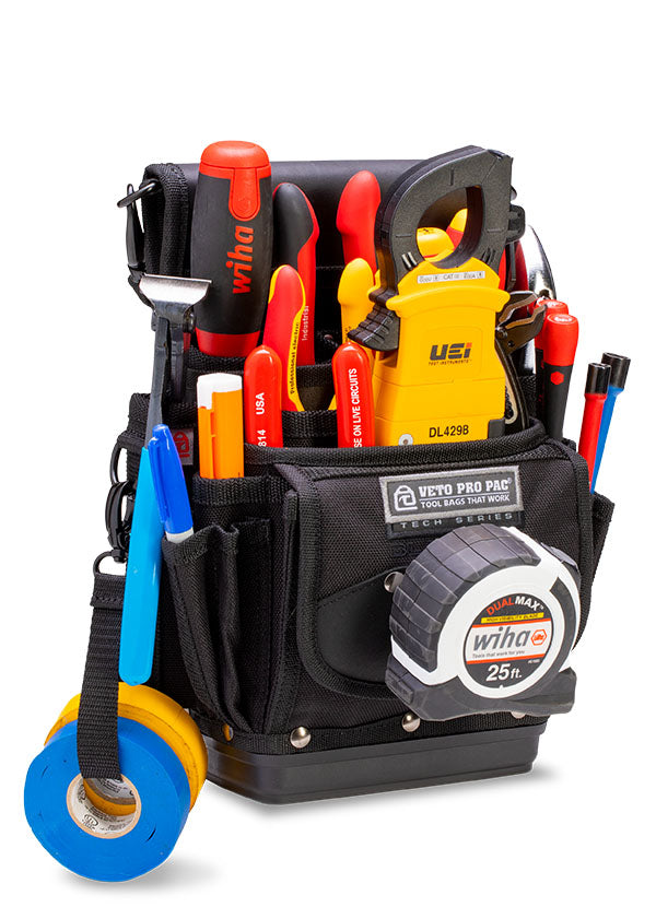 Veto Pro Pac TP4B BLACKOUT - Small Tool Pouch with Base, Waterproof polypropylene base