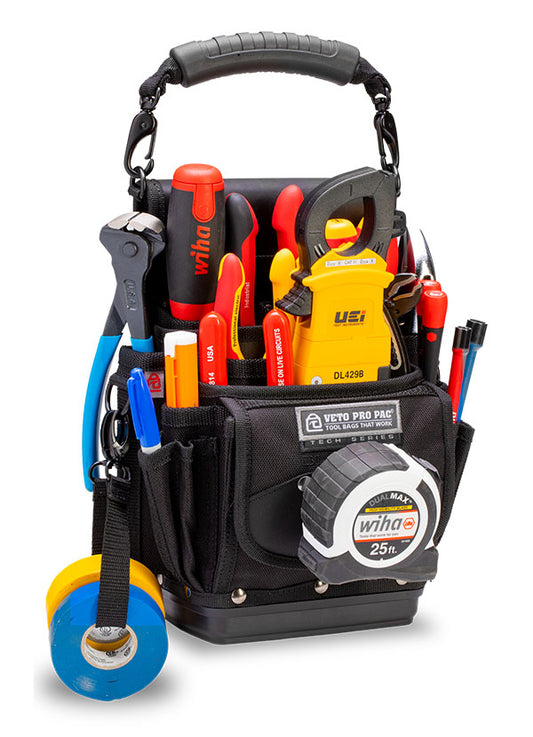 Veto Pro Pac TP4B BLACKOUT - Small Tool Pouch with Base, Waterproof polypropylene base