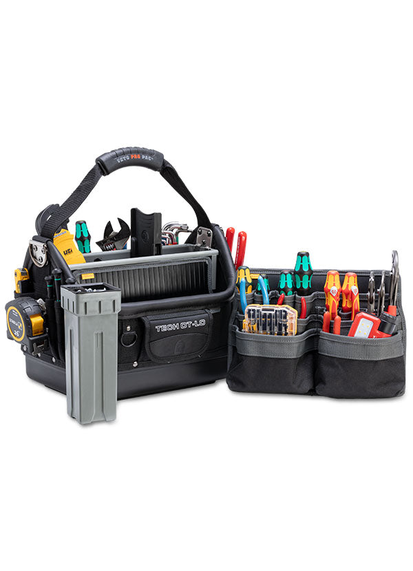 Veto Pro Pac TECH OT-LC BLACKOUT - Large Open Top Tech Tool Bag, V-SWAP panel system