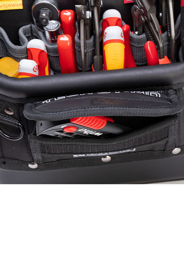 Veto Pro Pac TECH OT-MD BLACKOUT - Open Top Tech Tool Bag, V-SWAP removable pocket panels