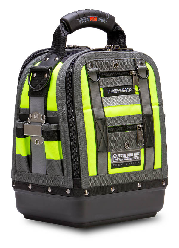 Veto Pro Pac TECH MCT HI-VIZ YELLOW - Compact / Tall Technician Tool Bag, Waterproof base
