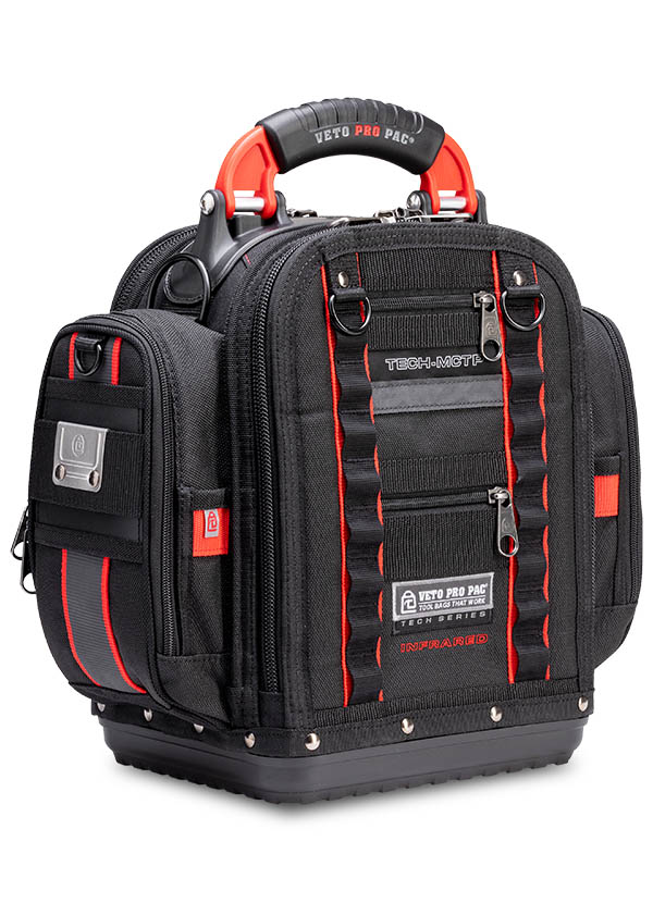 Veto Pro Pac TECH-MCTP INFRARED - Compact / Tall Technician Tool Bag, V-SWAP tool and meter panels included
