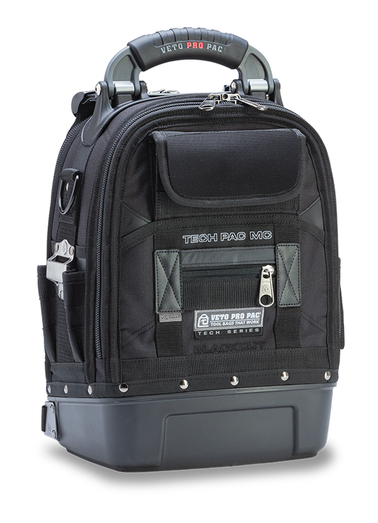 Veto Pro Pac TECH PAC MC BLACKOUT - Compact Backpack Tool Bag, Waterproof base