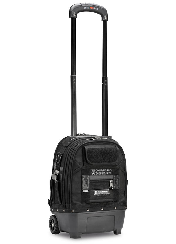 Veto Pro Pac TECH PAC MC WHEELER BLACKOUT - Compact Wheeled Backpack Tool Bag, Waterproof wheeled base