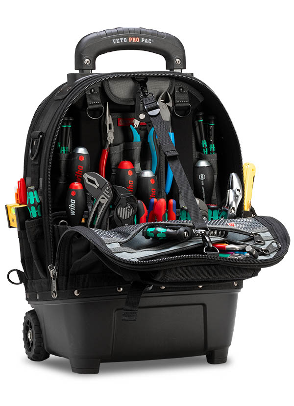 Veto Pro Pac TECH PAC WHEELER BLACKOUT - Wheeled Backpack Tool Bag, Waterproof base