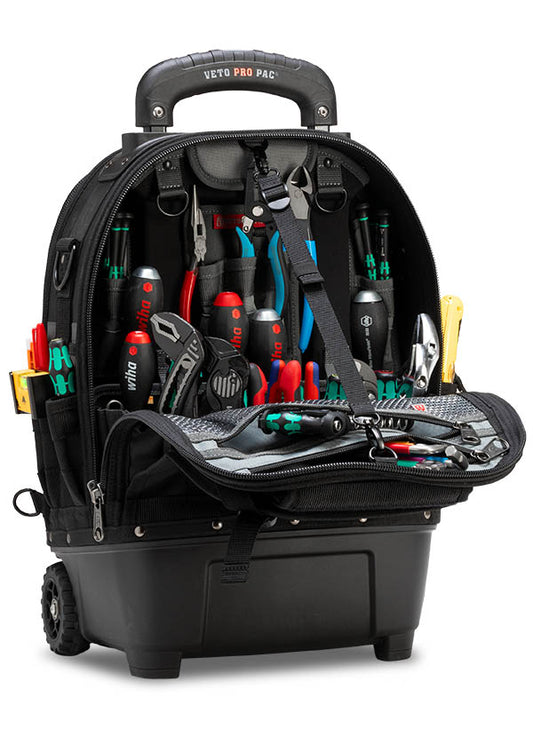 Veto Pro Pac TECH PAC WHEELER BLACKOUT - Wheeled Backpack Tool Bag, Waterproof base