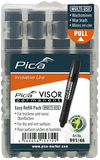 Pica 991/46 VISOR Luminescent Permanent Marker Refill, Black (4-Pack)