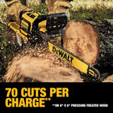 DEWALT, DCCS670X1, Chainsaw, 60V, 3 Ah, Brushless, 16 in, Cordless, Tool-Free Tensioning