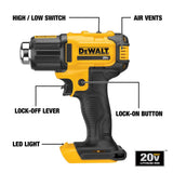 DEWALT, DCE530B, Cordless Heat Gun, 20V MAX, 990°F max temperature, 8.2 in length