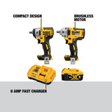DeWalt DCK205P1 20V MAX XR Lithium-Ion Cordless Automotive Combo Kit (2-Tool) with 1/2 in. Impact Wrench & 3/8 in. Impact Wrench