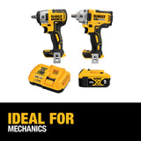 DeWalt DCK205P1 20V MAX XR Lithium-Ion Cordless Automotive Combo Kit (2-Tool) with 1/2 in. Impact Wrench & 3/8 in. Impact Wrench