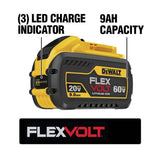 DEWALT, DCS389X1, Reciprocating Saw, 60V MAX; Brushless; 1-1/8 in Stroke Length; 3000 SPM; Includes 9 Ah Battery