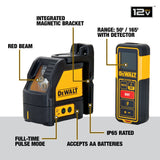 DeWalt DW088LR 12V Red Cross Line Laser