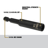 DEWALT, DW2221IRB, Nut Driver Drill Bit, 1/4 in, Length 2.630 in, Height 0.430 in, Width 0.430 in