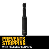 DEWALT, DW2221IRB, Nut Driver Drill Bit, 1/4 in, Length 2.630 in, Height 0.430 in, Width 0.430 in