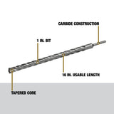 DeWalt DW5466 1" X 16" X 18" Rock Carbide SDS Plus Hammer Bit