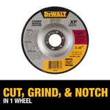 DEWALT, DW8910COMBO, Abrasive Cut-Off Blade, 5 in; 7/8 in Arbor, Coarse Grit, Ceramic