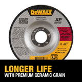 DEWALT, DW8910COMBO, Abrasive Cut-Off Blade, 5 in; 7/8 in Arbor, Coarse Grit, Ceramic