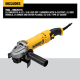DEWALT, DWE43115, Angle Grinder, 13 Amp; 11,000 RPM; 4.5 in - 5 in Wheel Diameter; Trigger Switch