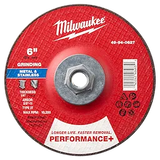 Milwaukee 49-94-0627 6" x 1/4" x 5/8"-11 Performance+ Metal Grinding Wheel - Type 27