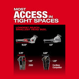 Milwaukee Tool, 2569-20, Ratchet, Cordless, 3/8 in, 12V, 420 in-lbs Torque, 450 RPM, Extended Reach