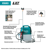 Makita XSU03Z 18V LXT Lithium-Ion Cordless 1.3 Gallon Sprayer, Tool Only