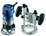 Bosch, GKF125CEN, Palm Router, 1.25 hp; 7 A, 16,000 to 35,000 RPM, Fixed Base