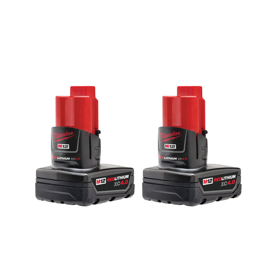 Milwaukee 48-11-2442 M12 REDLITHIUM XC4.0 Battery Two Pack
