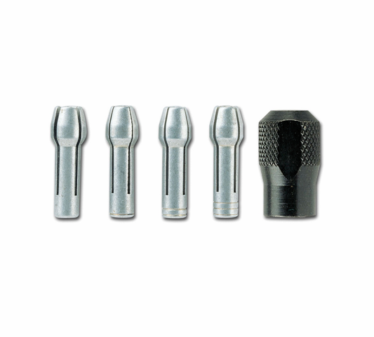 Bosch, 4485, Collet Nut Kit, Steel, Color Coded; Multiple Sizes Included, 4 Pieces, DimGray