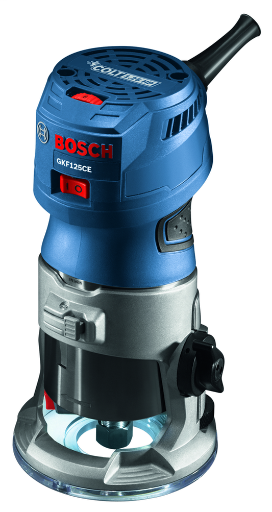 Bosch, GKF125CEN, Palm Router, 1.25 hp; 7 A, 16,000 to 35,000 RPM, Fixed Base