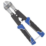 Vulcan Tools Mini Bolt Cutter, 3 mm Cutting Capacity, Chrome-Molybdenum Steel Jaw, 8 in OAL, Black/Blue Handle