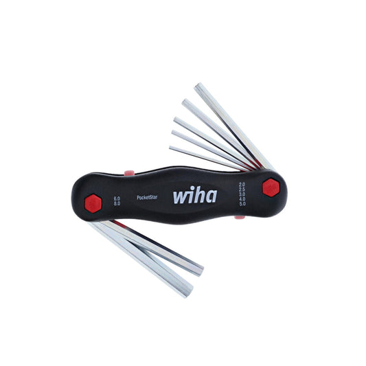 Wiha 35195 PocketStar Fold Out Hex 7 Piece Metric Set 2mm-8mm