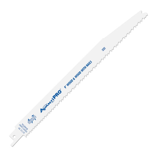 Avanti Pro PS0912AW 9 in. x 6/12 TPI Bi-Metal Reciprocating Saw Blades for Wood with Nails