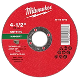 Milwaukee 49-94-1905 4-1/2" x 1/8" x 7/8" Masonry Cut Off Wheel - Type 1
