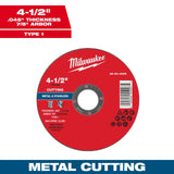 Milwaukee 49-94-0005 4-1/2" x .045" x 7/8" Metal Cut Off Wheel -Type 1