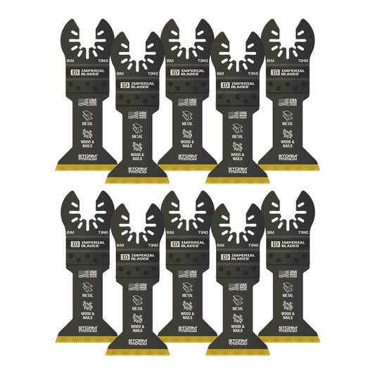 Milwaukee IBOAT340-10 Imperial Blades IBOAT340-10 One Fit 1-3/4" Storm Titanium Metal Blade, 10PC