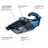 Bosch, GAS18V-02N, Handheld Vacuum, 18 V, 21.2 CFM, Cordless, Blue