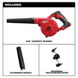 Milwaukee Tool, 0884-20, Compact Blower, 160 mph; 0 to 18,000 RPM; 100 CFM; 18 V