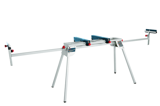 Bosch, T1B, Miter Saw Stand, Quick-Action Mounts, 400 lb Capacity, Steel, Folding Legs, 8-1/2 ft Supports, 16.5 ft Max Width
