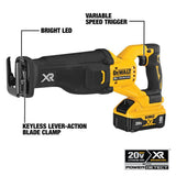 DEWALT, DCS368W1, Reciprocating Saw, 20 V, 8 Ah, Brushless, 1-1/8 in Stroke Length, 3000 SPM