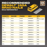 DeWalt DCN210B 20V MAX XR 18 Gauge Brad Nailer (Bare Tool)