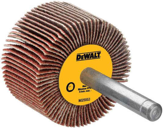 DEWALT, DAFE1B0810, Flap Wheel, 1 in; 1 in; Grit 80, Aluminum Oxide