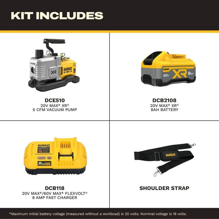DEWALT DEWALT 20V MAX* XR 5CFM Cordless Vacuum Pump DCE510WW1